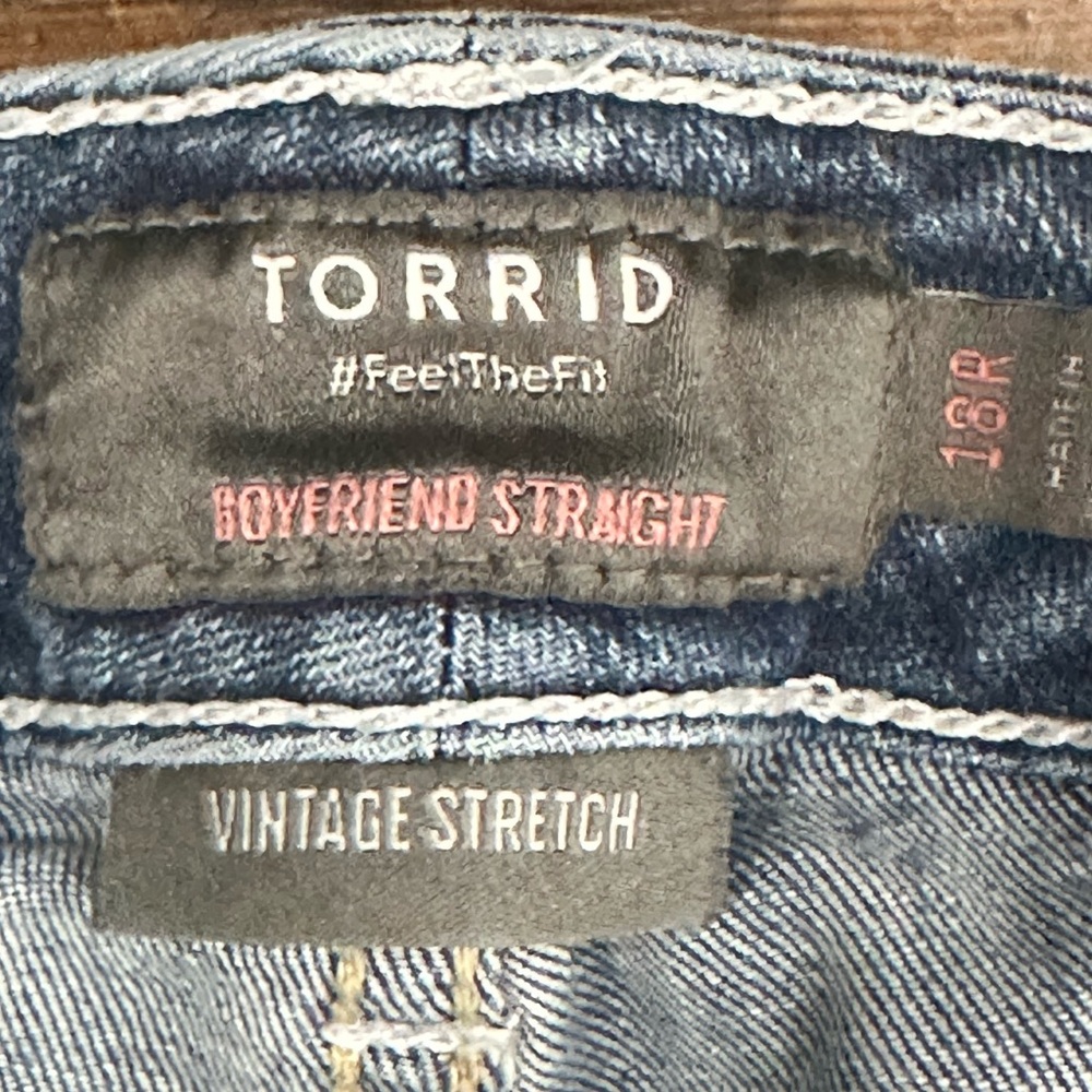 Torrid Blue Straight Leg Jeans with Classic Denim Look - Picture 3 of 3